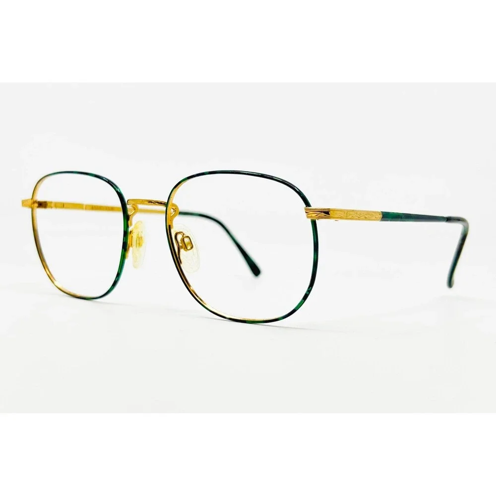 Marchon Eyeglass Frames Mens Gold Green Thesis Hunter GEP 53-19-140